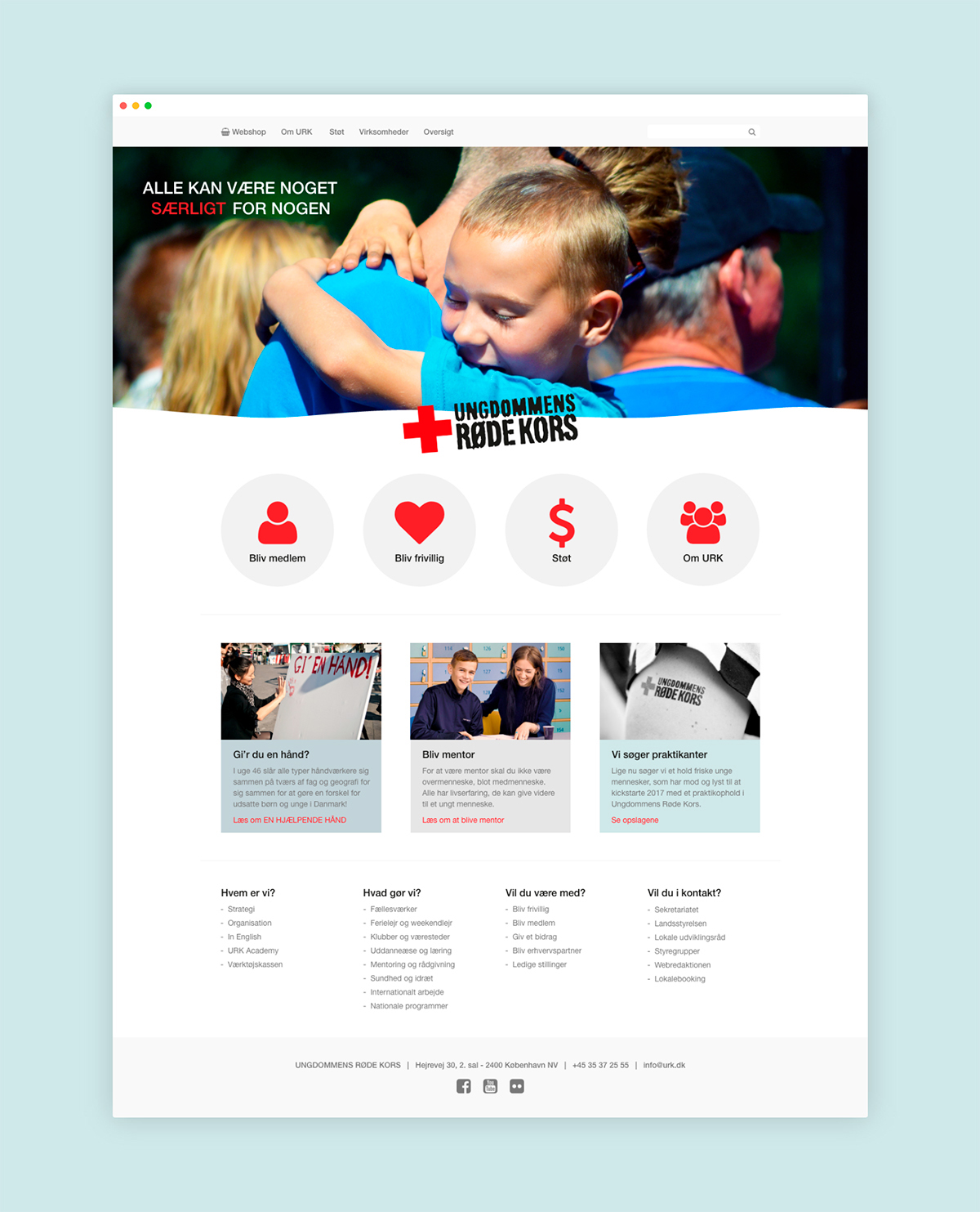røde kors webdesign